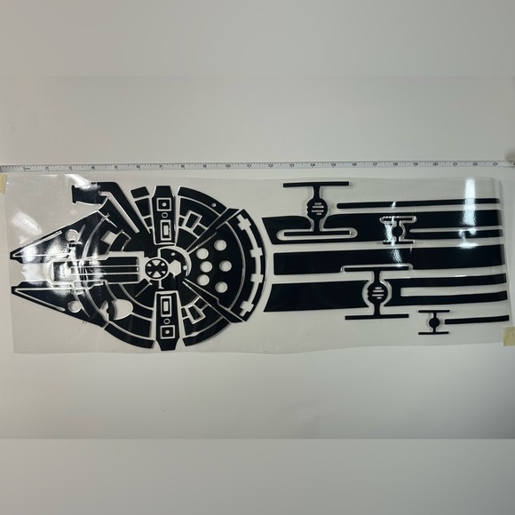 Millennium Falcon with TIE Fighters on the Tail Decal - Picture 6 of 6